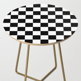Black & White Checker Checkerboard Checkers Side Table