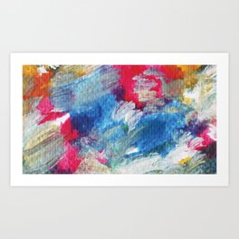 Colorful Acrylic Brush Stroke Art Print
