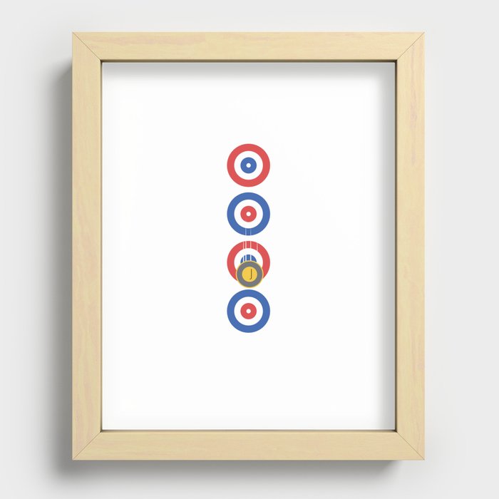 Perfect Costume For Curling Lover. Recessed Framed Print