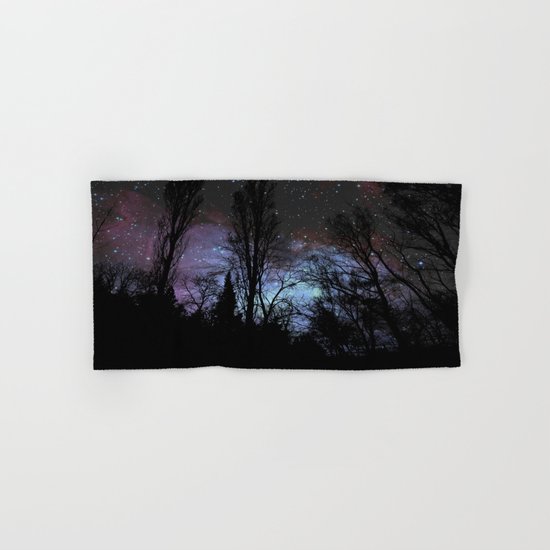 Black Trees Dark Space Hand & Bath Towel