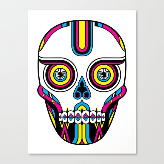 CMYK Skull Canvas Print