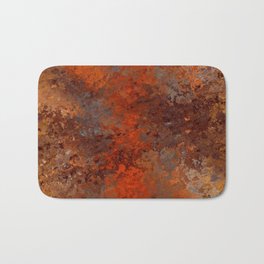 Gold and Rust Bath Mat