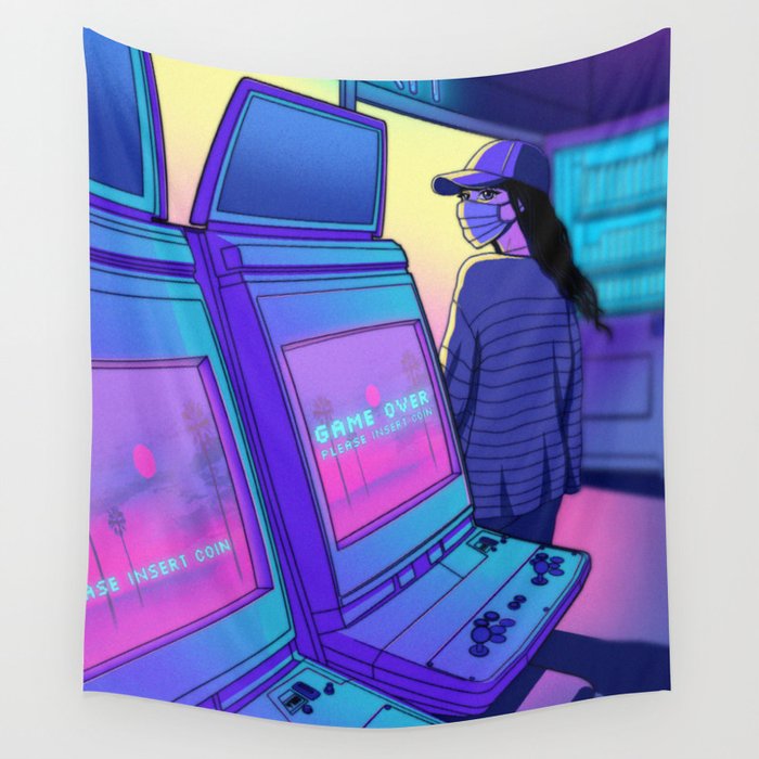 Arcade Hours Wall Tapestry by SURUDENISE | Society6