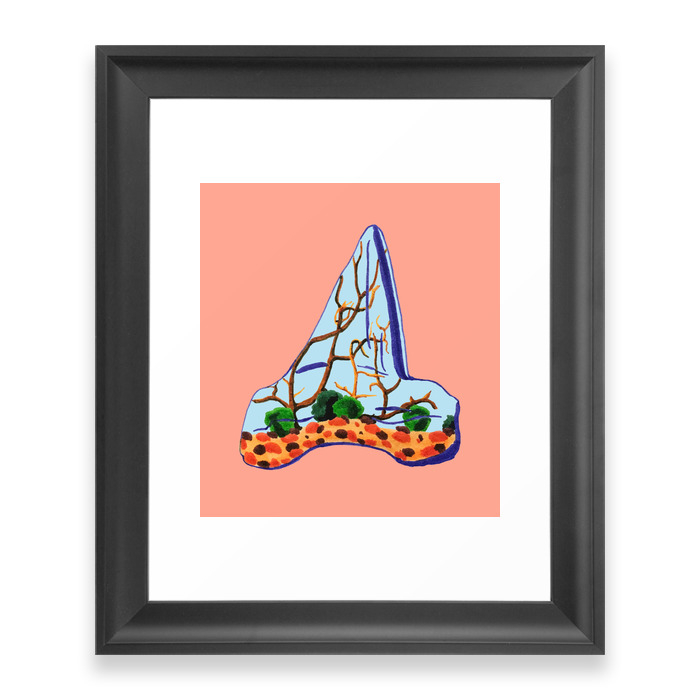 Shark Tooth Terrarium 10 Framed Art Print by raliz