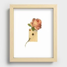 Ace of spades Into a Red Rose Recessed Framed Print