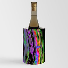 Kalamazoo Iridescent Space Vaporwave Marble Abstract Background Wine Chiller