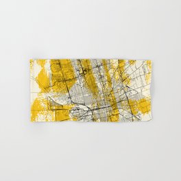 Stockton, USA - Authentic City Map Hand & Bath Towel