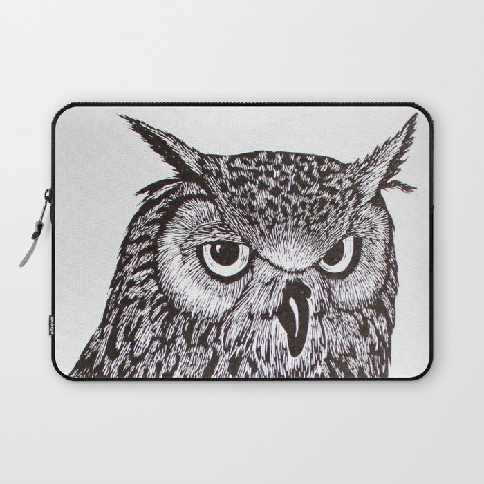 Black&White Owl Laptop Sleeve