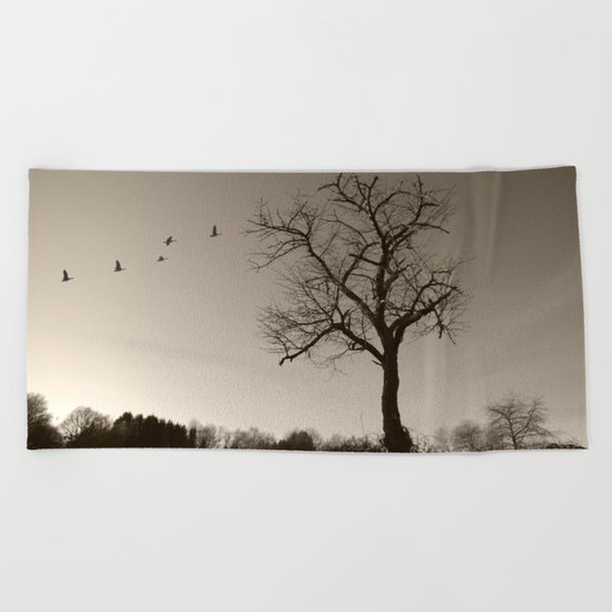 Melancholy in December Beach Towel