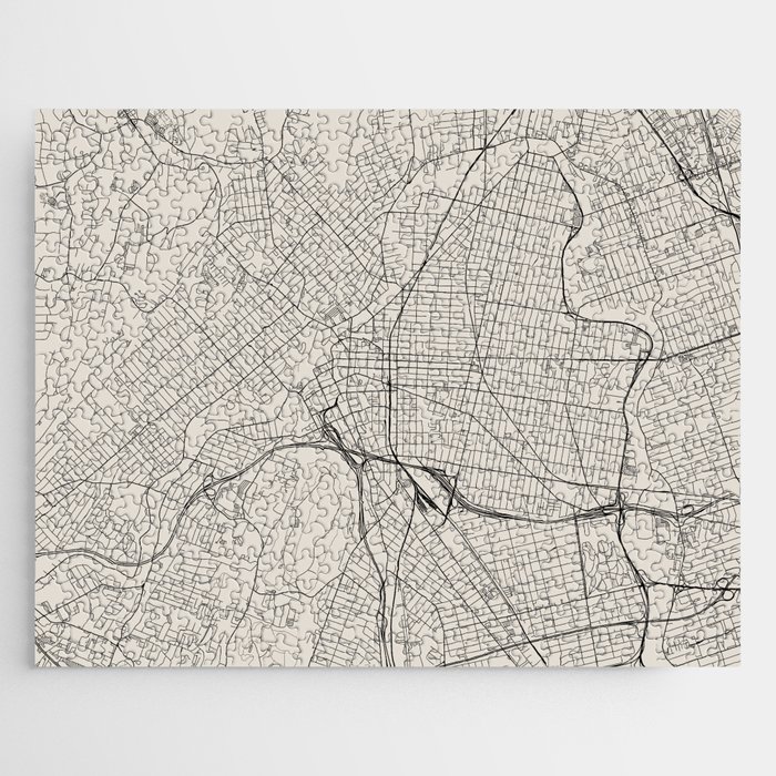 USA, Paterson City Map Jigsaw Puzzle