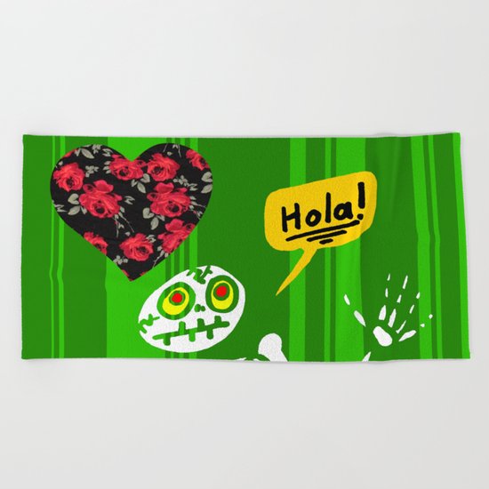 Hello Skeleton Beach Towel