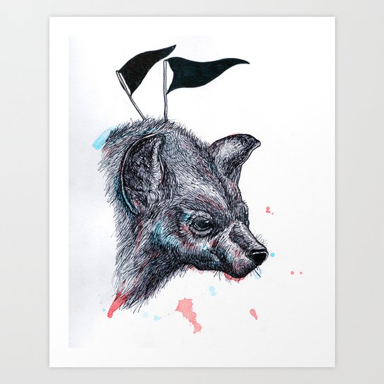 Wolf?Hyena? Art Print