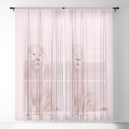 PINK LION Sheer Curtain