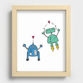 Robot Love Recessed Framed Print