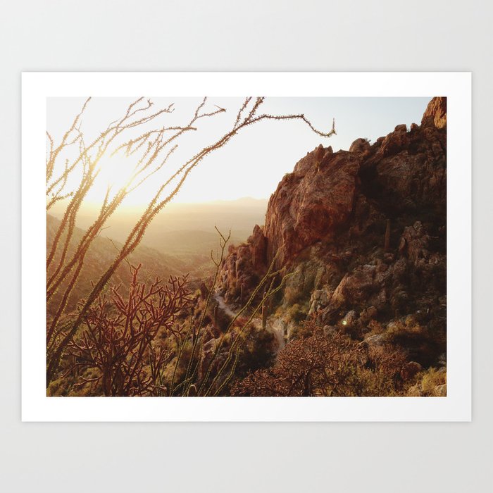 Desert Sunset Trail Art Print by Kevin Russ | Society6