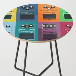 Guitar Pedals (Pop Art Style) Side Table