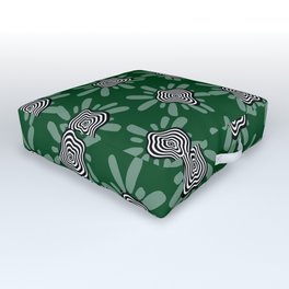 Trippy Floral Pattern Outdoor Floor Cushion