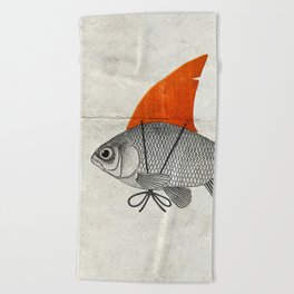 Goldfish with a Shark Fin Beach Towel