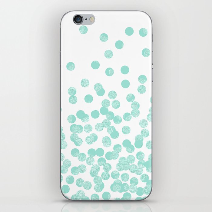 Scattered Glitter Dots In Mint Green Pistachio Cool