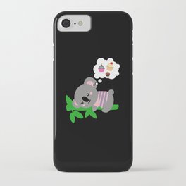 Koala and cupcake sleeping iPhone Case