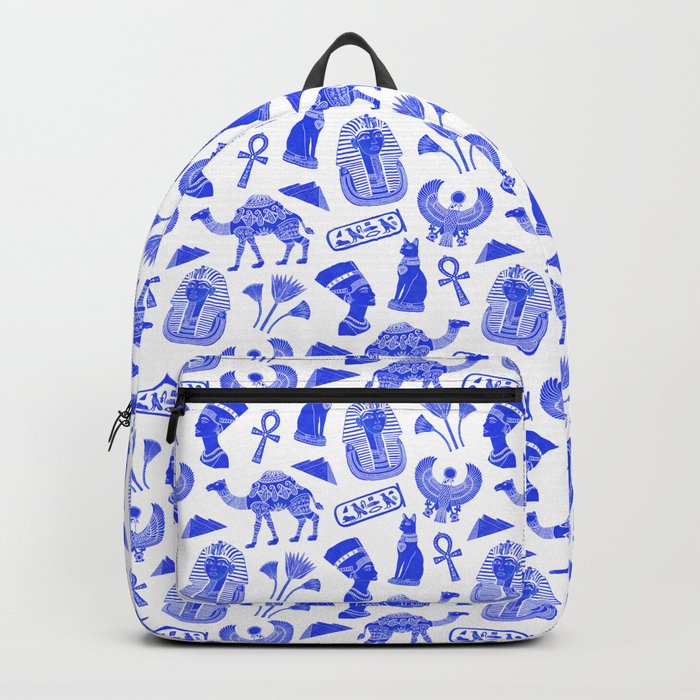 Wonders of Ancient Egypt (white & blue) Backpack