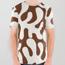 White Matisse cut outs seaweed pattern 8 All Over Graphic Tee