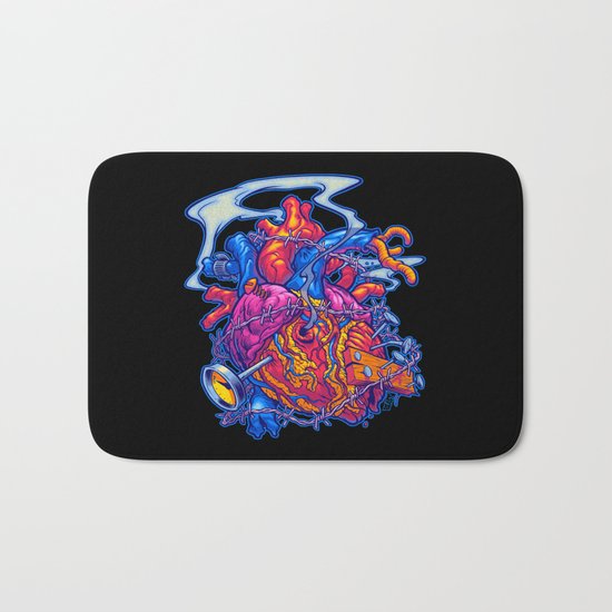 BUSTED HEART Bath Mat