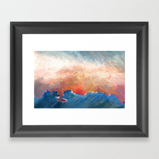 Sunset Impressionist Framed Art Print