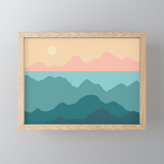 California Mountain Landscape Framed Mini Art Print