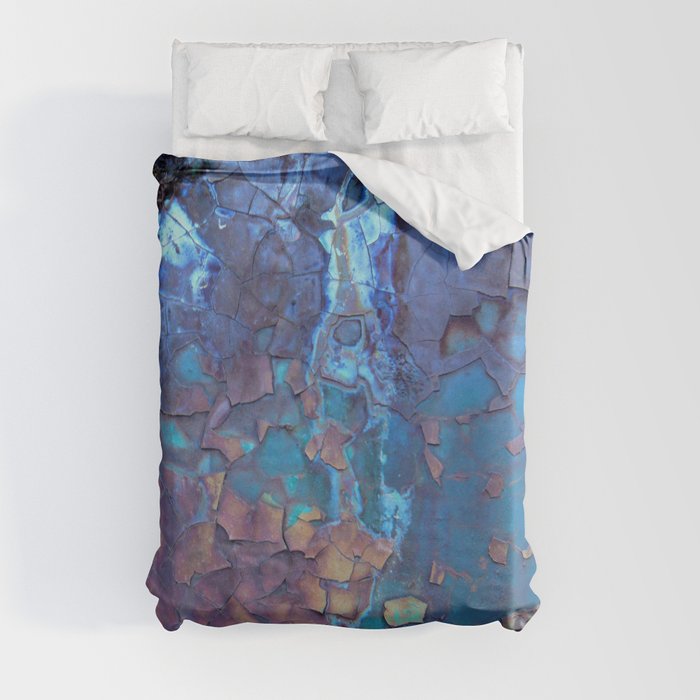 Waterfall. Rustic & crumby paint. Duvet Cover