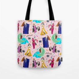 Joyful Belly Dancers (Cotton candy pink)  Tote Bag