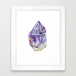 Amethyst Void Crystal Framed Art Print