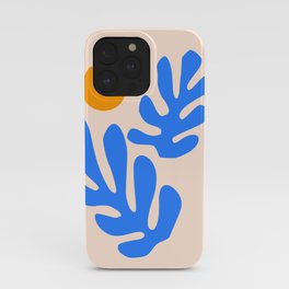 Henri Matisse - Leaves - Blue iPhone Case | Abstract, Leaf, Minimailsim, Mid Century, Arthistory, Nude, Shapes, Cutout, Collage, Yellow 