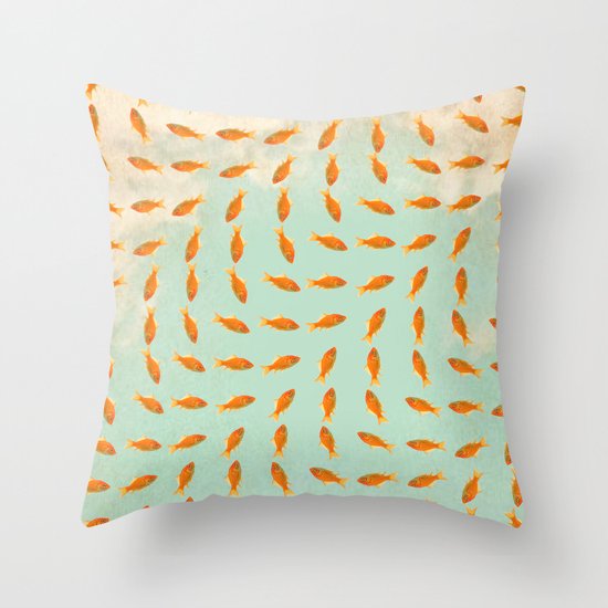 Goldfish Pattern Throw Pillow