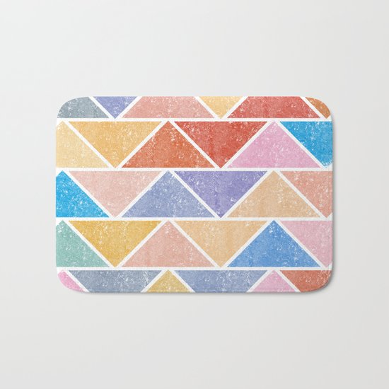 Colorful Triangle IV(Ranging Tribuj Char) Bath Mat
