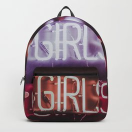 GIRLS NEON Backpack | Girlsgirlsgirls, Typography, Neonsignart, Neonsign, Color, Girlbedroom, Pink, Photo, Girlsneon, Girlgift 