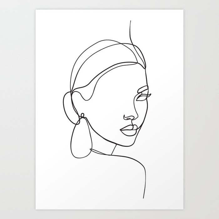 face outline drawing