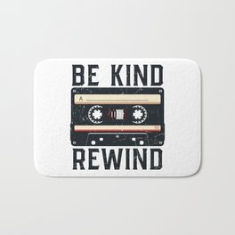 Be Kind Rewind Cassette Tape Retro Funny Bath Mat | Kind, Retro, Rewind, Kindness, Music, 1990S, 1980S, 90S, Humorous, Cool 