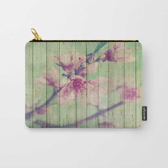 Sweet Flowers on Wood 05 Carry-All Pouch