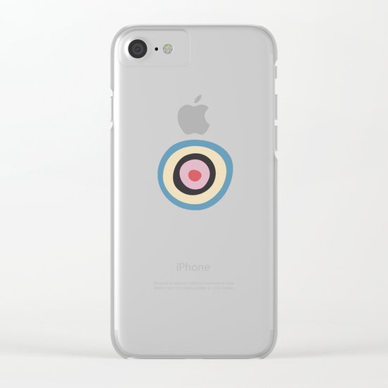 Colorful Circles VI Clear iPhone Case