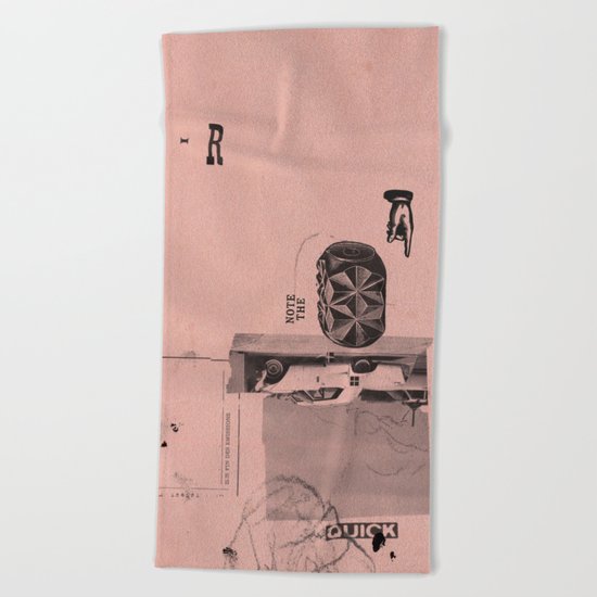 fin de emision Beach Towel
