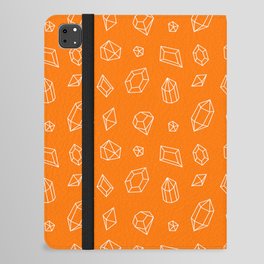 Orange and White Gems Pattern iPad Folio Case