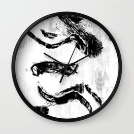 Abstract black and white Wall Clock
