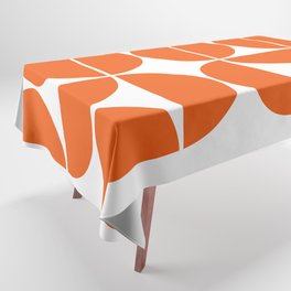Mid Century Modern Orange Square Tablecloth