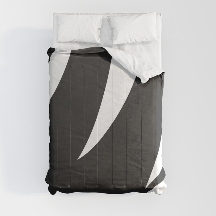 Simple Black and White Drawing Comforter