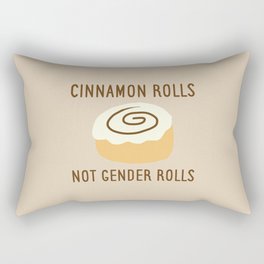 Cinnamon Rolls Not Gender Roles (Brown Background) Rectangular Pillow
