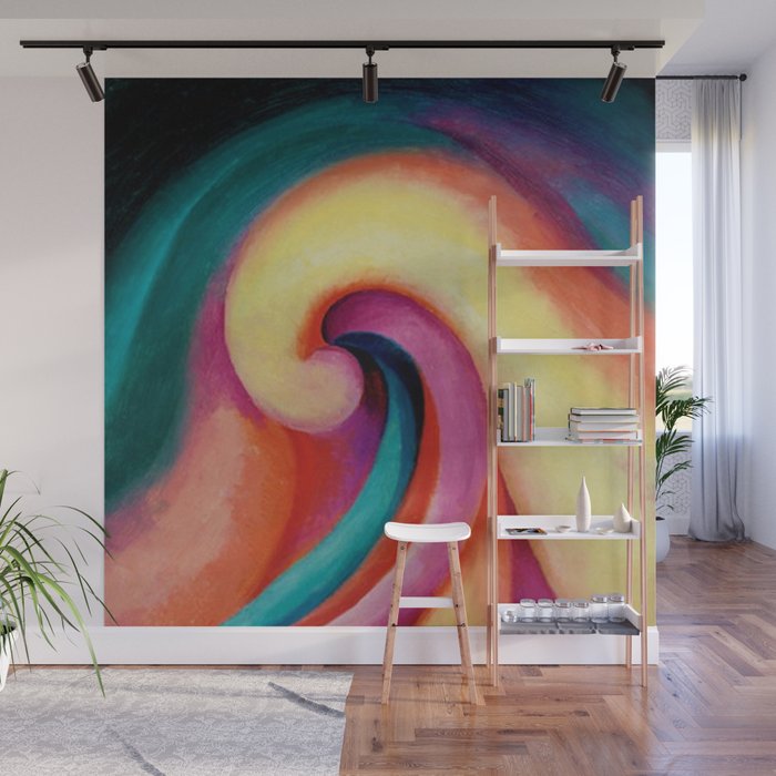 Colored Waves - Series 1, No. 3 Portrait Painting  by Georgia O'Keeffe Wall Mural
