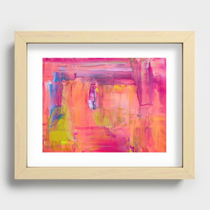 Abstract abstract painting acrylic art Recessed Framed Print