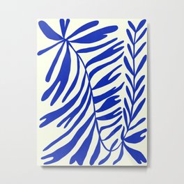 Abstract-botanical 10-blue Metal Print