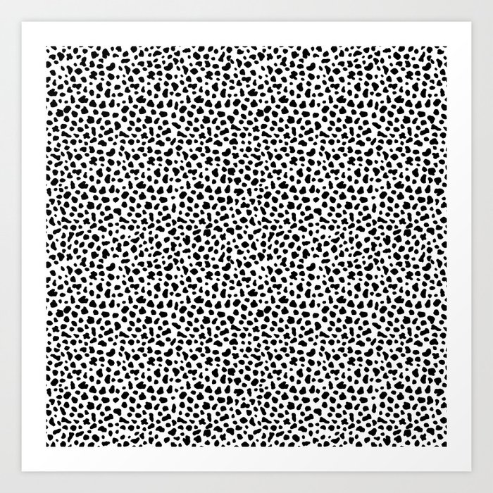 Dalmatian pattern black and white Art Print